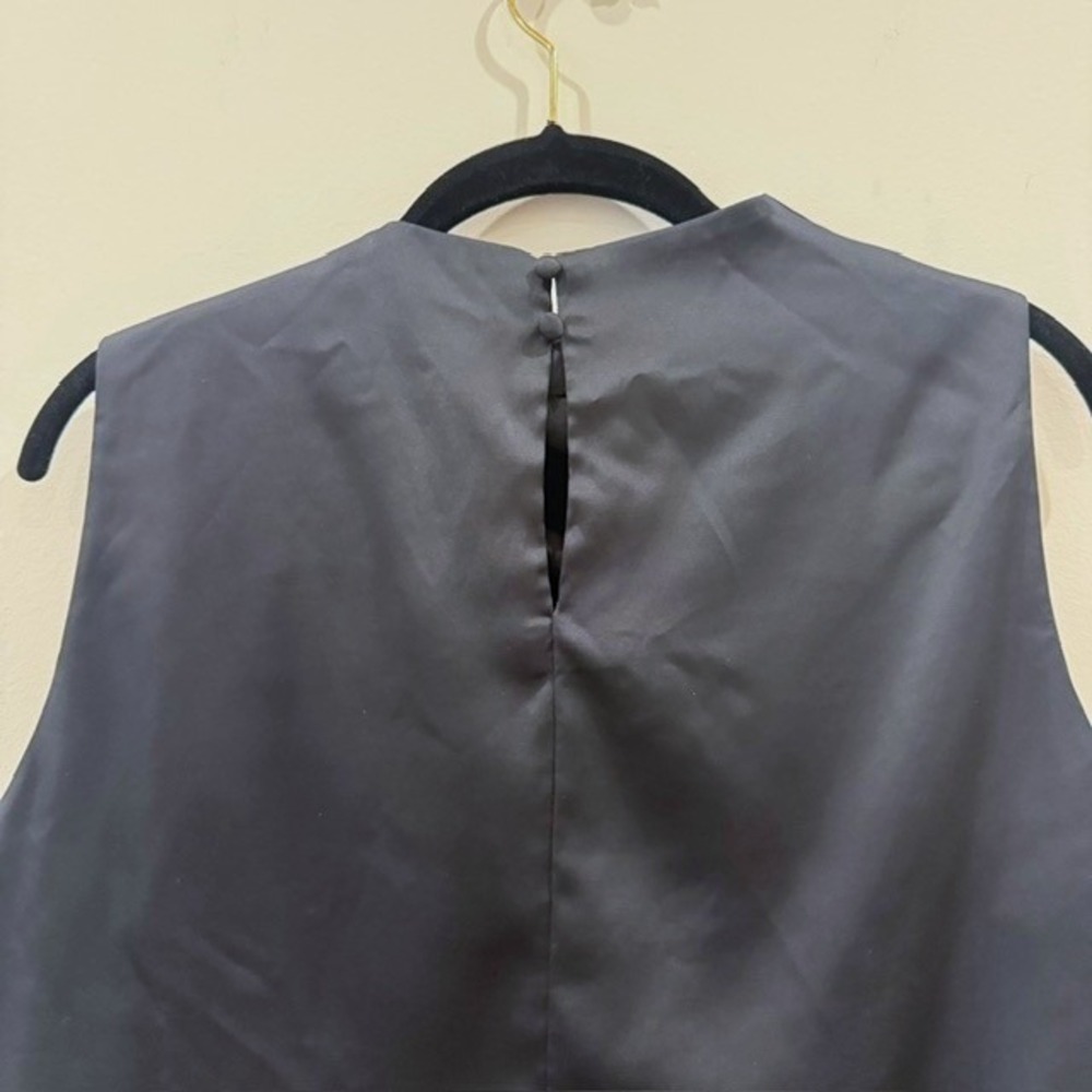 Abercrombie & Fitch Satin High-Neck Draped Cowl Top Whimsigoth Blouse | Size S - Picture 7 of 7